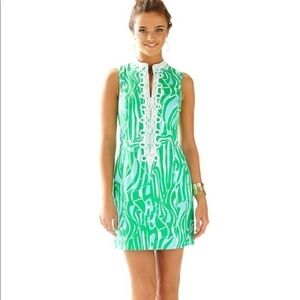 Lilly Pulitzer Green and White Midi Dress